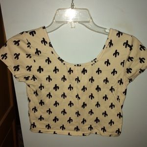 cactus print crop top